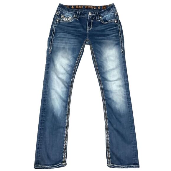 Rock Revival Karla Mid-Rise Capri Jeans - Picture 2 of 8